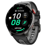 Titan Celestor Smart Watch 1.43"Amoled Round Display, Opto-mechanical Crown, In-built Gps, Altimeter, Barometer, Compass, Bt Calling Black/black