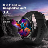 Titan Fastrack Jupiter Flex Black Smart Watch 1.38 Inch Ultravu Round Display Bluetooth Calling Health Suite AOD