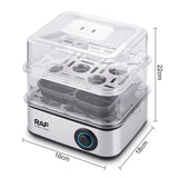RAF R.0073 NEW Electric Egg Boiler 2 Layers 16 Eggs Steamer Egg Cooker for Kids and Family