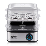 RAF R.0073 NEW Electric Egg Boiler 2 Layers 16 Eggs Steamer Egg Cooker for Kids and Family