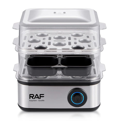 RAF R.0073 NEW Electric Egg Boiler 2 Layers 16 Eggs Steamer Egg Cooker for Kids and Family