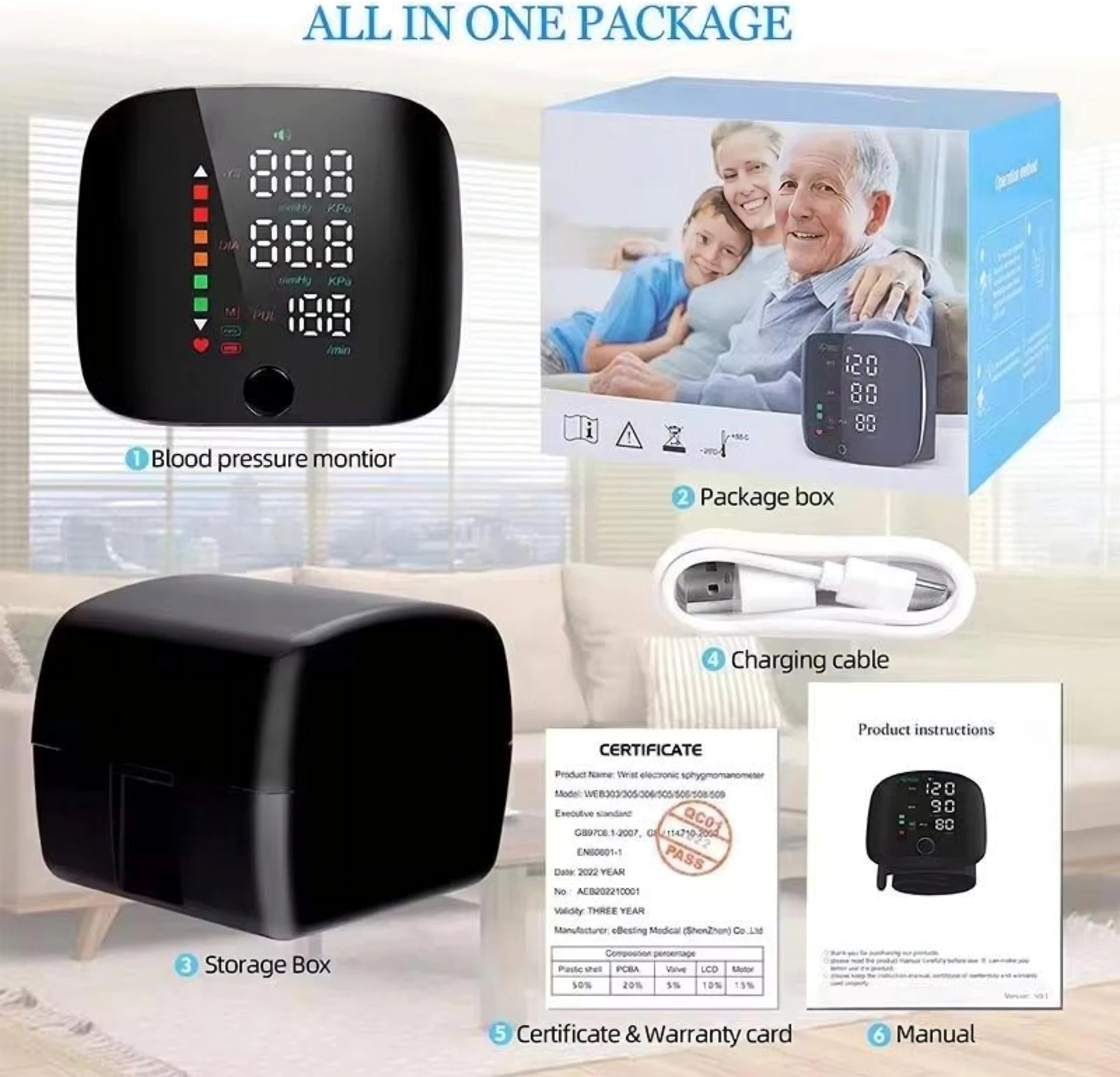 Wrist Blood Pressure Monitor